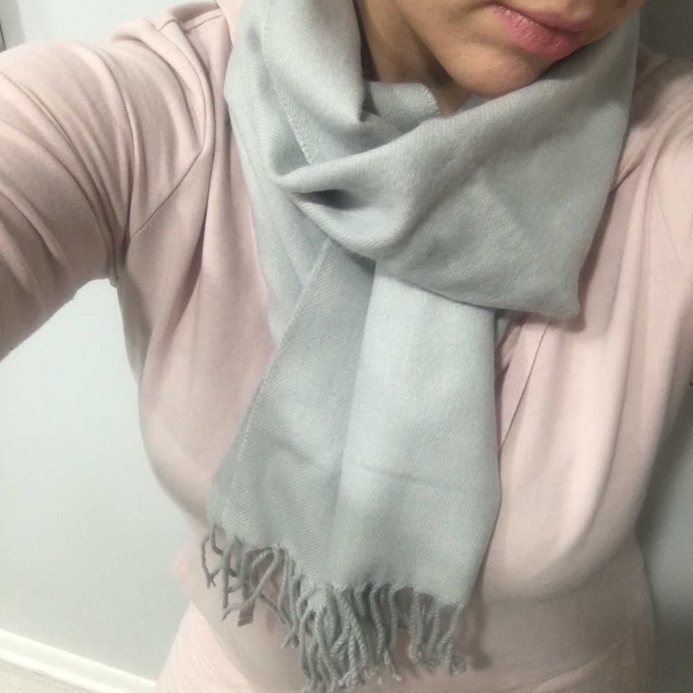 Light Grey Cashmere Feel Scarf